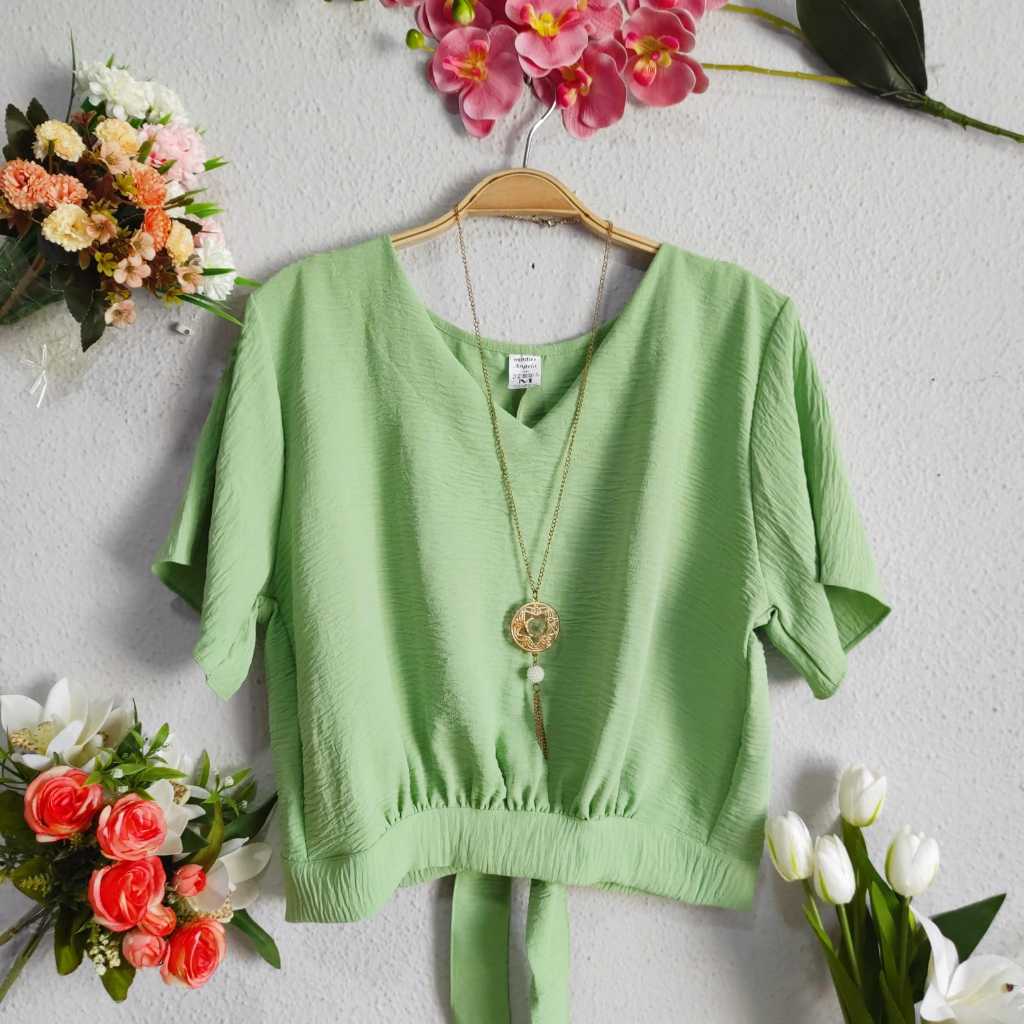 Novos tops femininos. tecido de dunas em Oferta na Shopee