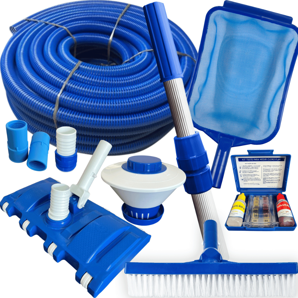 Kit Limpeza Piscina Acessorios Produtos Aspiracao Piscina Completo Aspirador