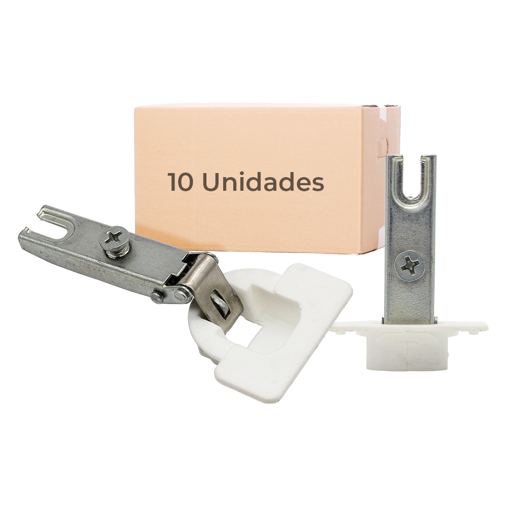 10 Peças Dobradiça Reta Para Porta De Armário Gaveta Itatiaia