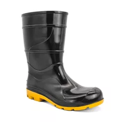 Bota Galocha PVC Cano Médio Preto Cartom Tamanhos