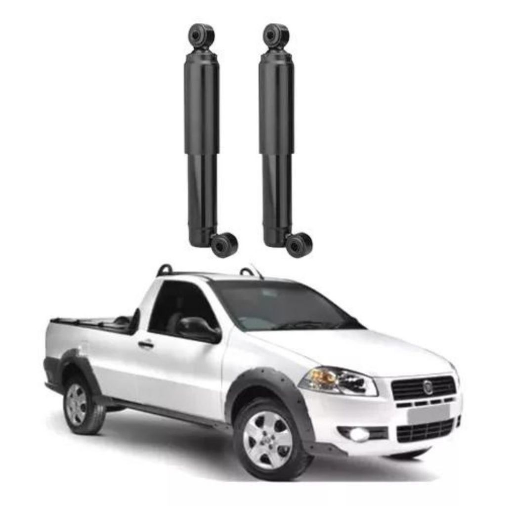 Par Amortecedor Traseiro Fiat Strada 1.3 1.4 1.6 1.8 8v 16v