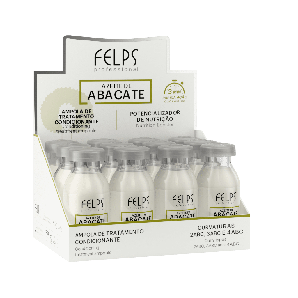 FELPS AZEITE DE ABACATE AMPOLA POTENCIALIZADOR DE NUTRIÇÃO 12X15ML (CAIXA)