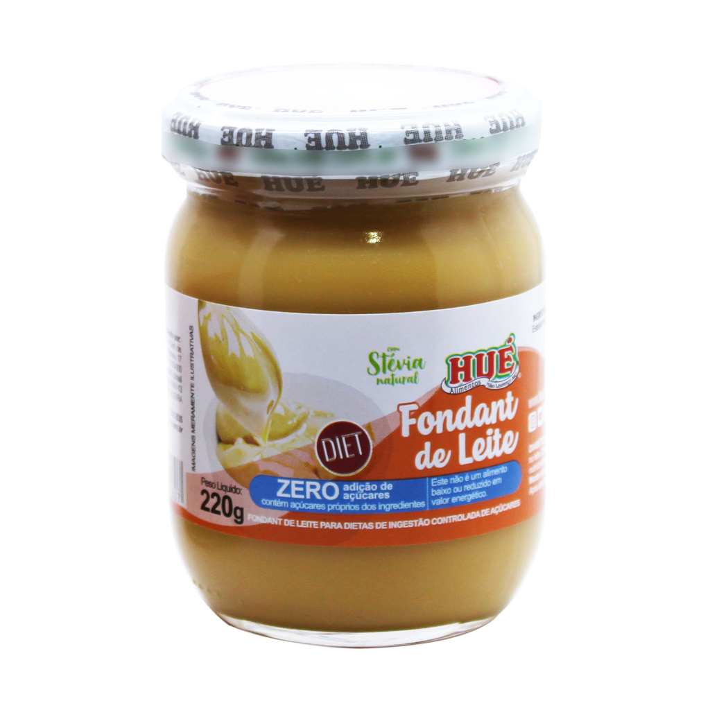 (Doce de Leite Diet) Fondant de Leite Puro Diet com (Sem Adição de Açúcares) Sem Glúten Pote 220g (Doce de Leite Diet)