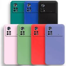Kit 2X1 Xiaomi Poco X4 Pro 5G - Capa Silicone Aveludada Colorida + Película Frontal Ceramica 9D