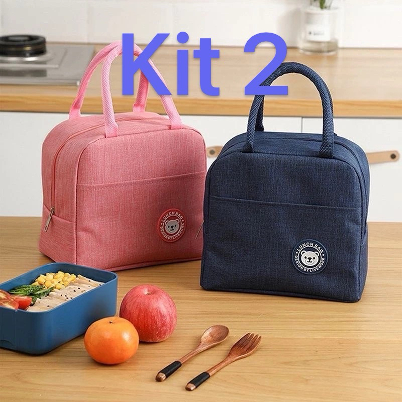 Bolsa Térmica Portátil Marmita Viagem Necessaire Lancheira Térmica Infantil