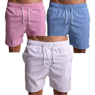 3 short tactel adulto masculino - monte seu kit / bermuda academia, carnaval, verão, trein...