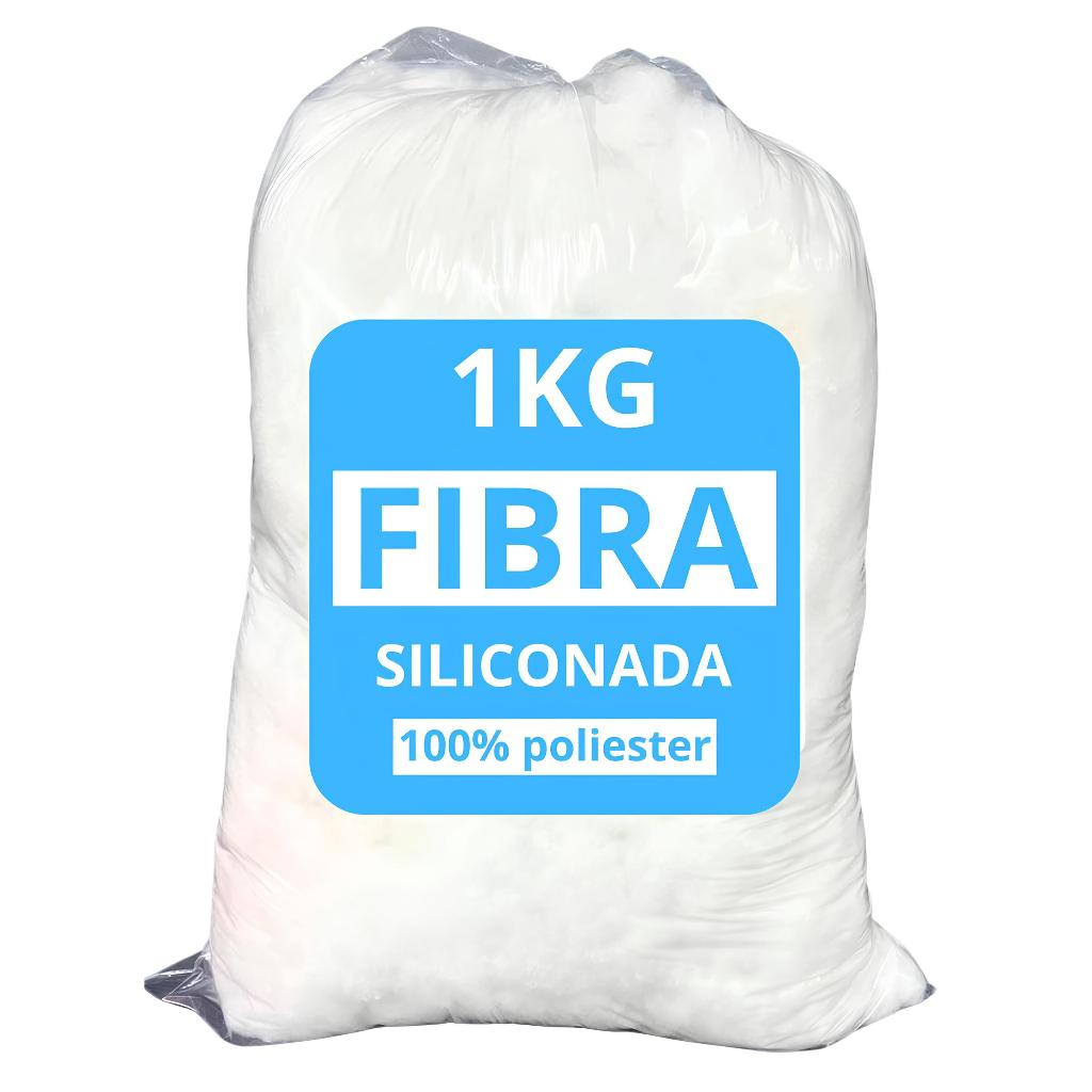 1kg Fibra Siliconada Branca Refil Enchimento Almofada Travesseiro Anti Alérgico Lavável Silicone Macio Puff Estofado