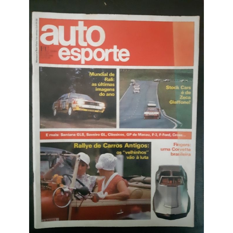 Revista Auto Esporte Janeiro de 1988 Edição n° 274 – VW Santana GLS. VW Saveiro GL.
