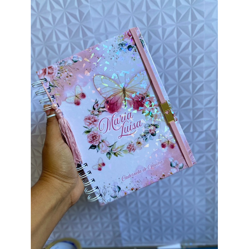 CADERNETA PERSONALIZADA PARA MENINAS/ TODOS OS TEMAS