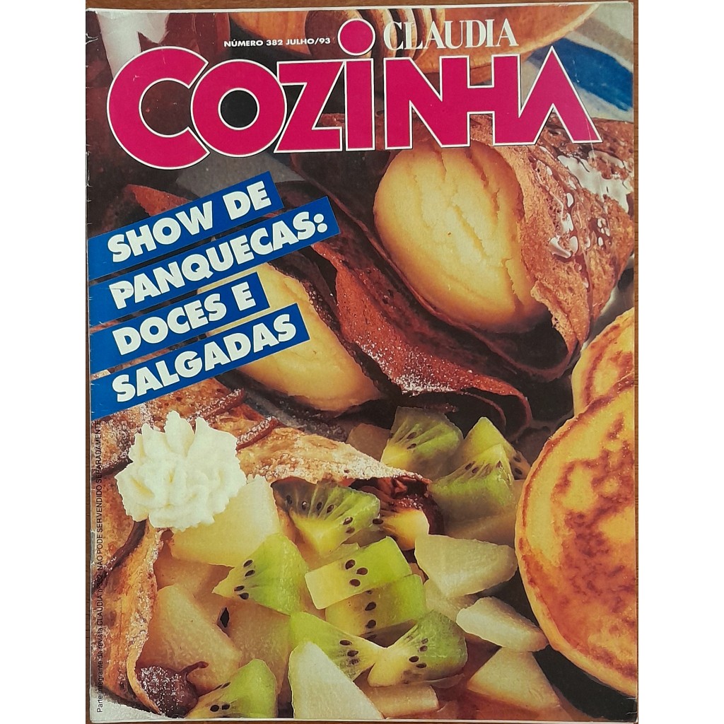 Revista Claudia Cozinha Nº 382 Julho/1993