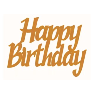 Palavras em MDF plaquinha decorativas aniversário happy birthday decoração PRATA OU DOURADO em Oferta na Shopee