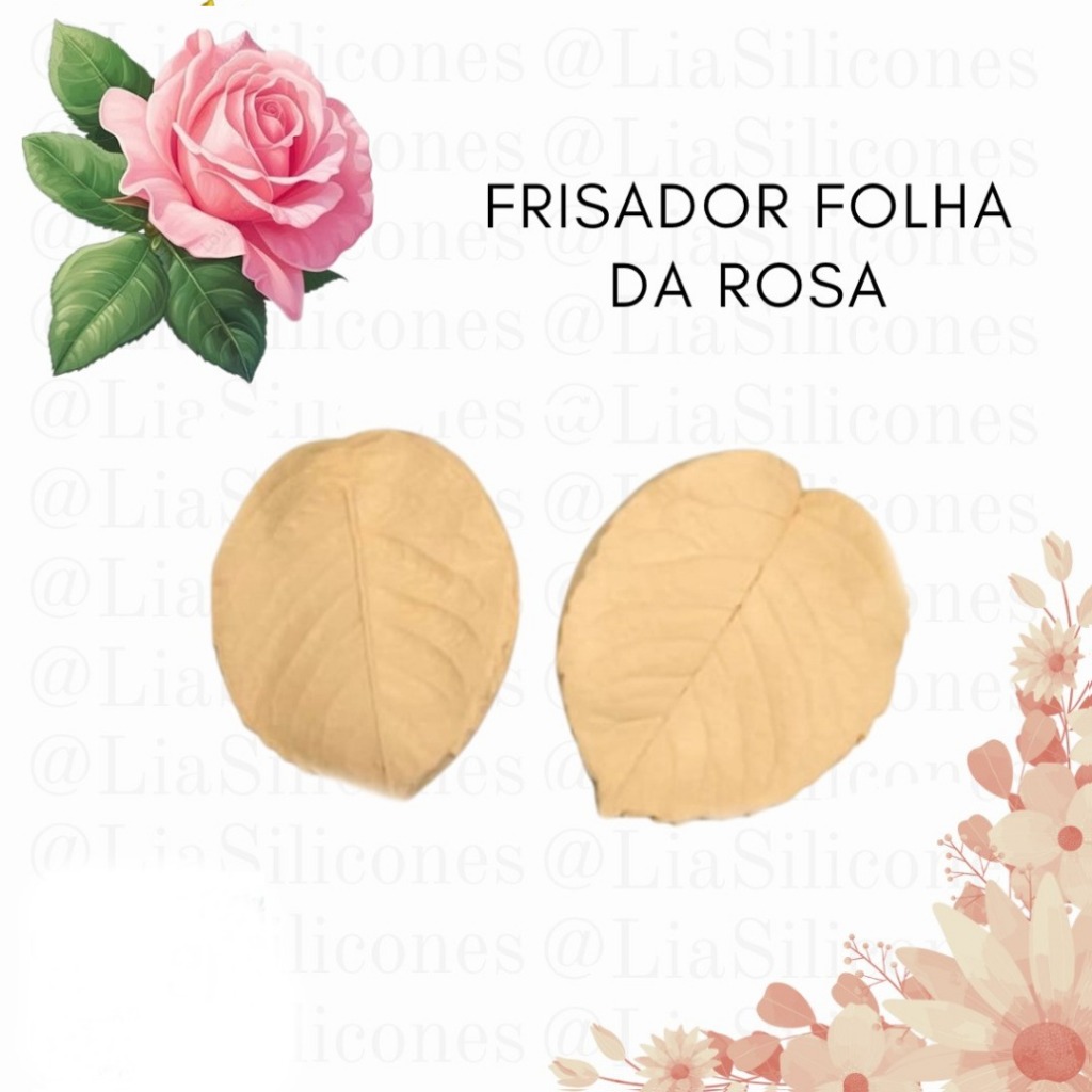 Molde de Silicone Folha da Rosa - Molde para confeitaria