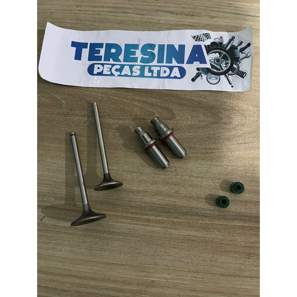 Valvulas xr 200 Cbx 200 nx 200 + 2 guia + 2 retentores admissão escape Strada