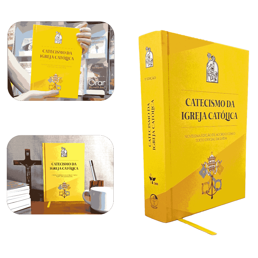 Livro Catecismo da Igreja Católica Grande - Capa Dura - CNBB - Versão Luxo