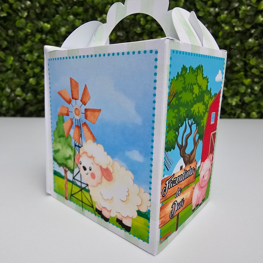 Caixa Lanchinho FAZENDINHA VERDE  - Personalizados - Festa infantil - Aniversário - Lembrancinha