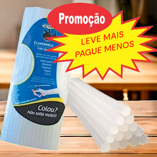 Bastão cola quente grossa 11mm pacote refil 1kg Rendicolla em Oferta na Shopee