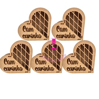 5 Caixa Coração Bombom COM CARINHO em Oferta na Shopee