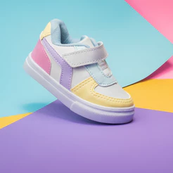 Tênis Infantil Feminino Casual Menina Funfy Recortes 3210A Confortável e Leve Calce Facil