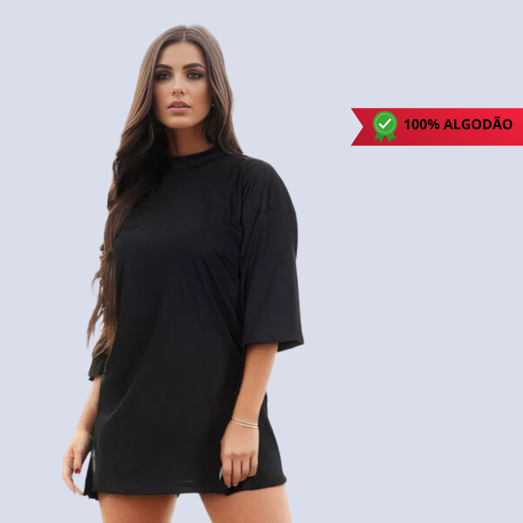Camiseta OVERSIZED  Feminina em Oferta na Shopee