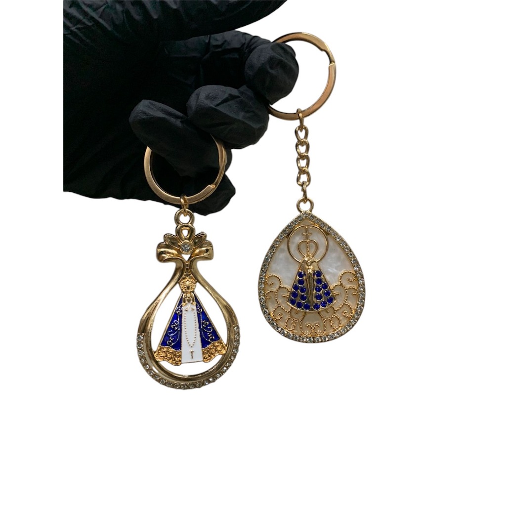 Chaveiro Imagem Nossa Senhora Aparecida com Strass