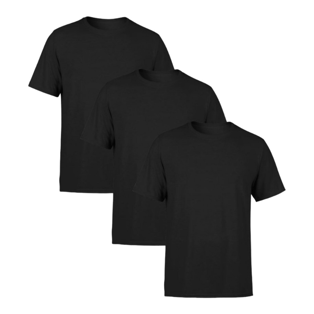 KIT 3 CAMISETAS BÁSICAS SEM MARCA SEM ETIQUETA EM ALGODÃO PENTEADO PARA PERSONALIZAÇÃO