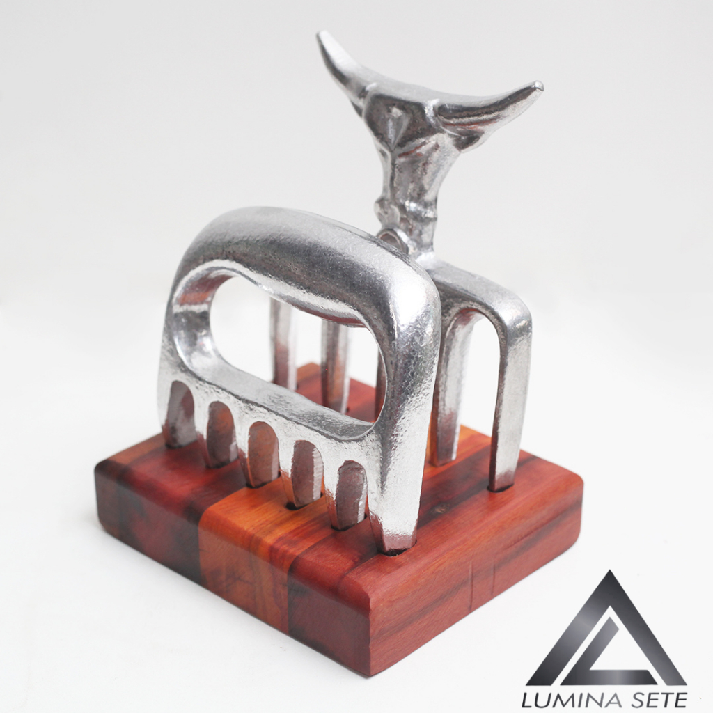 kit churrasco garfo tridente e garra de urso para churrasco cortar e desfia carnes em Oferta na Shopee