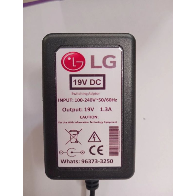 Fonte Monitor Tv LG 19v 1.3a Conector com Pino Central