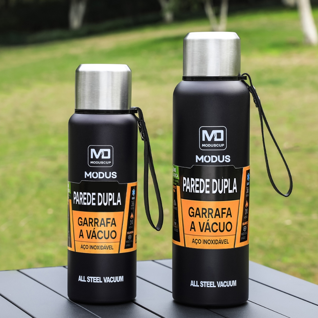MODUS Garrafa Térmica De água Inox Portátil Copo Com Bolsa em Oferta na Shopee