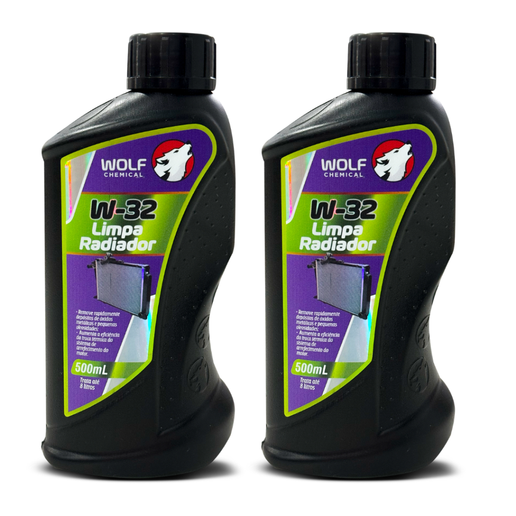 Kit 2 Aditivo Limpa Radiador Orgânico Elimina Resíduos Óleos Ferrugens 500ml