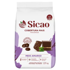 Sicao Gotas Cobertura Mais Chocolate Meio Amargo 1,01kg