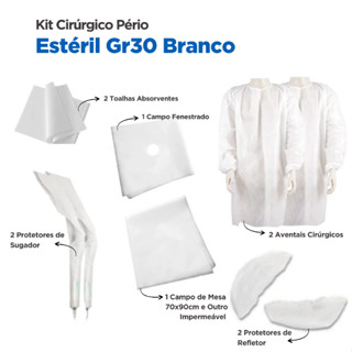 Kit Odonto Estéril Cirúrgico Pério Branco 30grs Odontológico em Oferta na Shopee