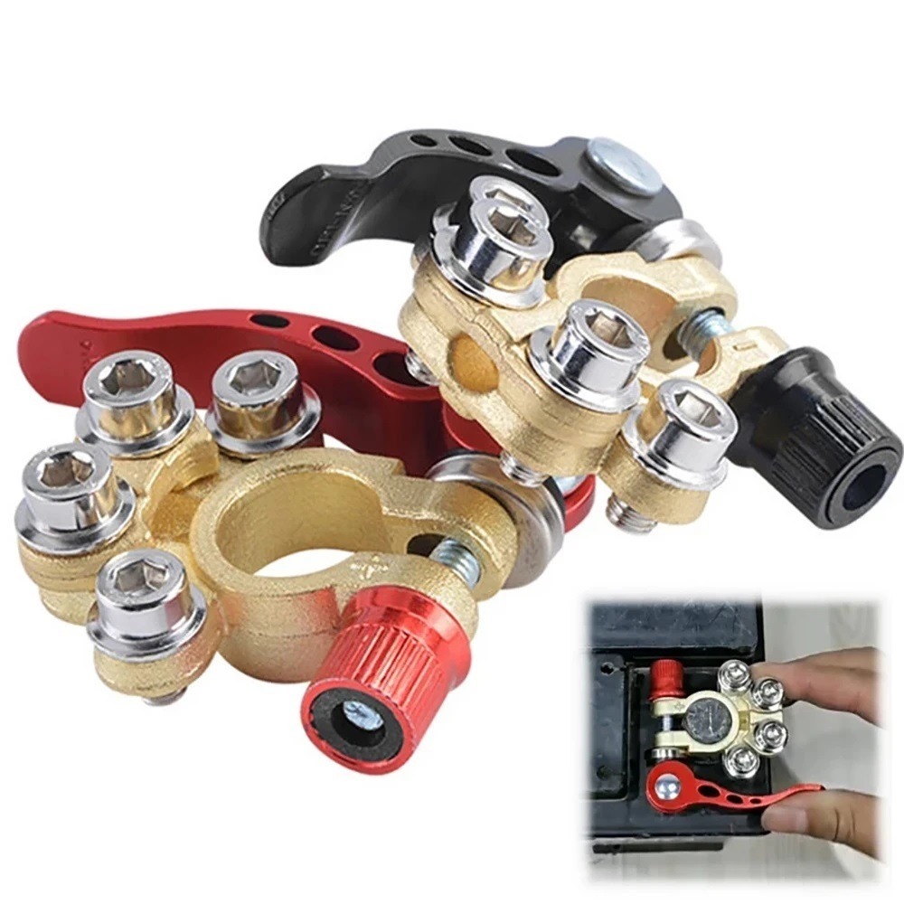 Conector Terminal Engate Rápido Bateria Automotiva Trava Par Braçadeira 12v 24v Universal
