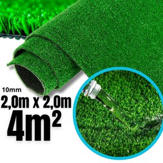 Grama Sintética 10mm 2,00x2,0m (4,0m²)  Para área Externa / Interna Academia Área Pet em Oferta na Shopee