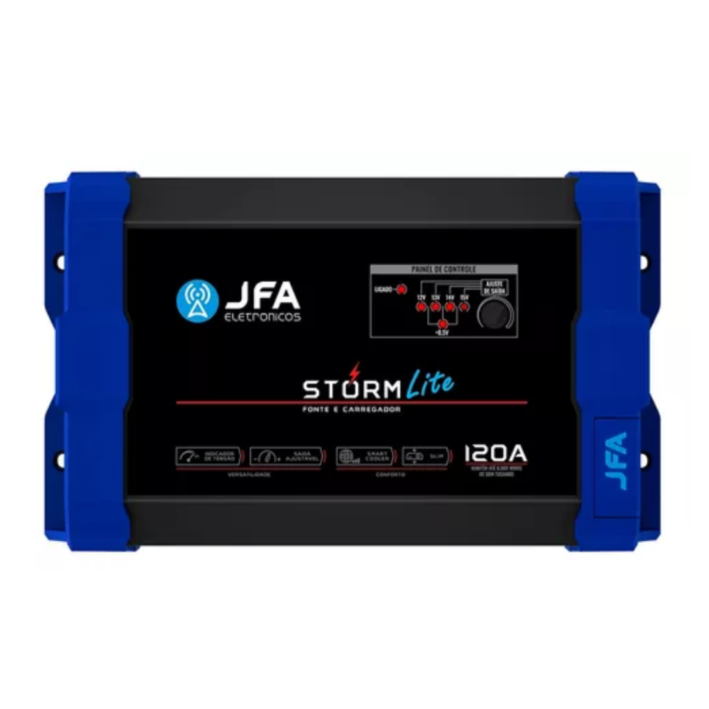 Fonte Carregador Automotivo Jfa 120a Storm Lite 12v Bivolt Cor Preto em Oferta na Shopee