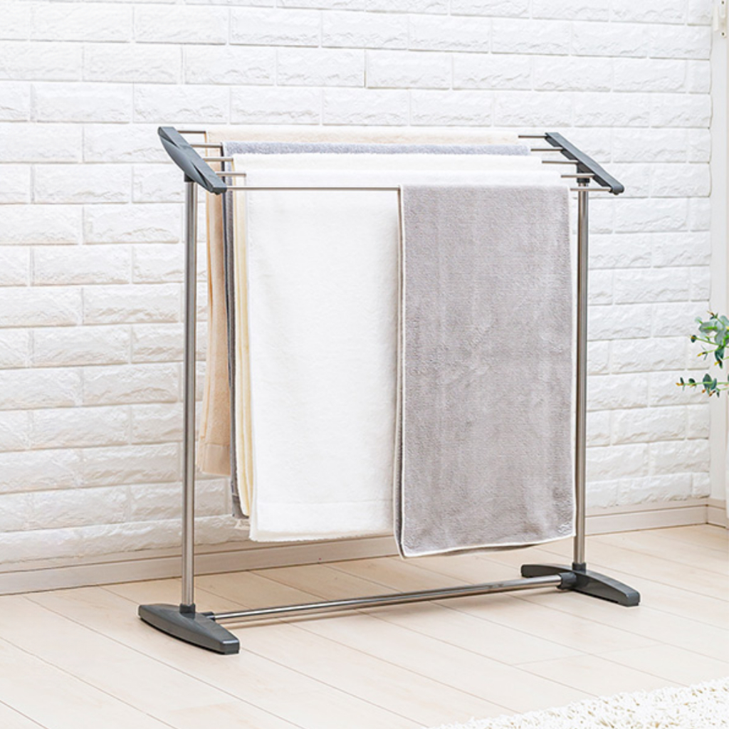 Varal De Chão Apartamento Compacto Portátil Com 5 Varetas Multiuso Para Roupas Toalhas Mon...