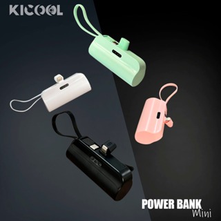 Carregador Mini Power Bank 5000mAh Bateria Auxiliar Sem Fio 2em1 Carregador Portátil para iPhone e Tipo-C em Oferta na Shopee