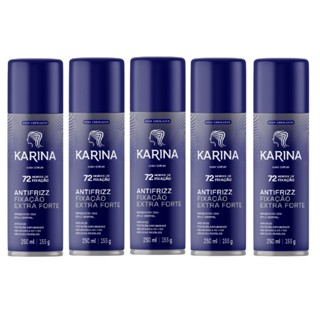 Karina Hair Spray Fixação Extra Forte Kit 5 unidades de 250ml em Oferta na Shopee