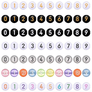 Até 1000 Peças Entremeio Numérico Colar Número Miçanga Ano Nascimento Escolar Data em Oferta na Shopee