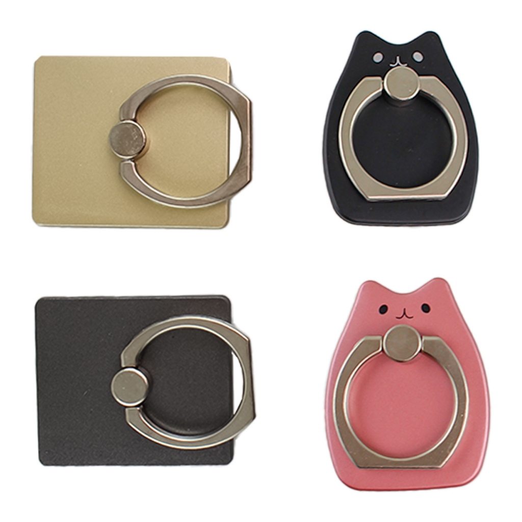 Conjunto 4 Suporte Anel P/ Celular Ring Pocket Socket de Dedo Capa Smartphone Anti-queda Conforto e Segurança - Amana Store