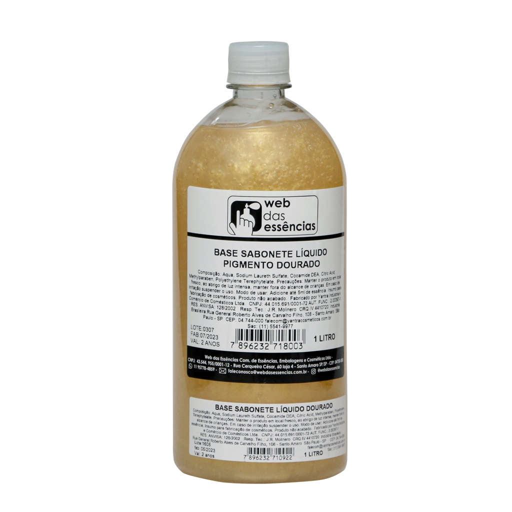 Sabonete Líquido Pigmento - Base Dourada (1litro) em Oferta na Shopee