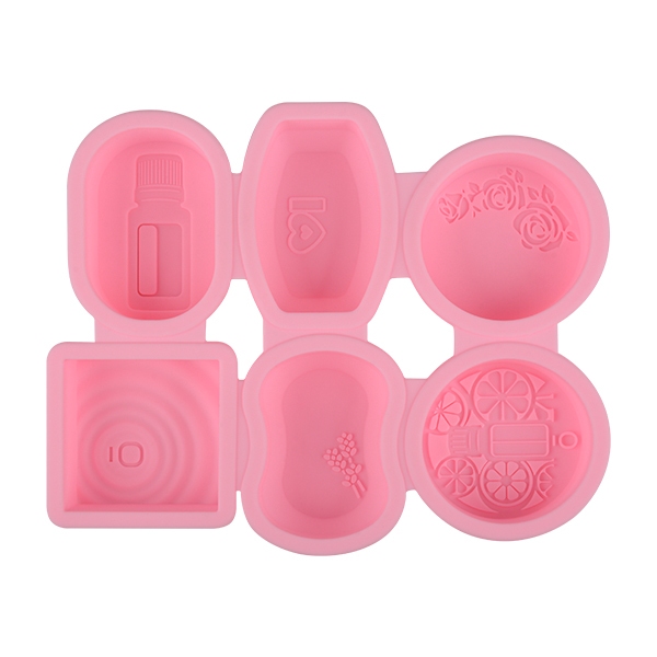 Forma Sabonete Artesanal Silicone Molde Sabonete 6 Cavidades