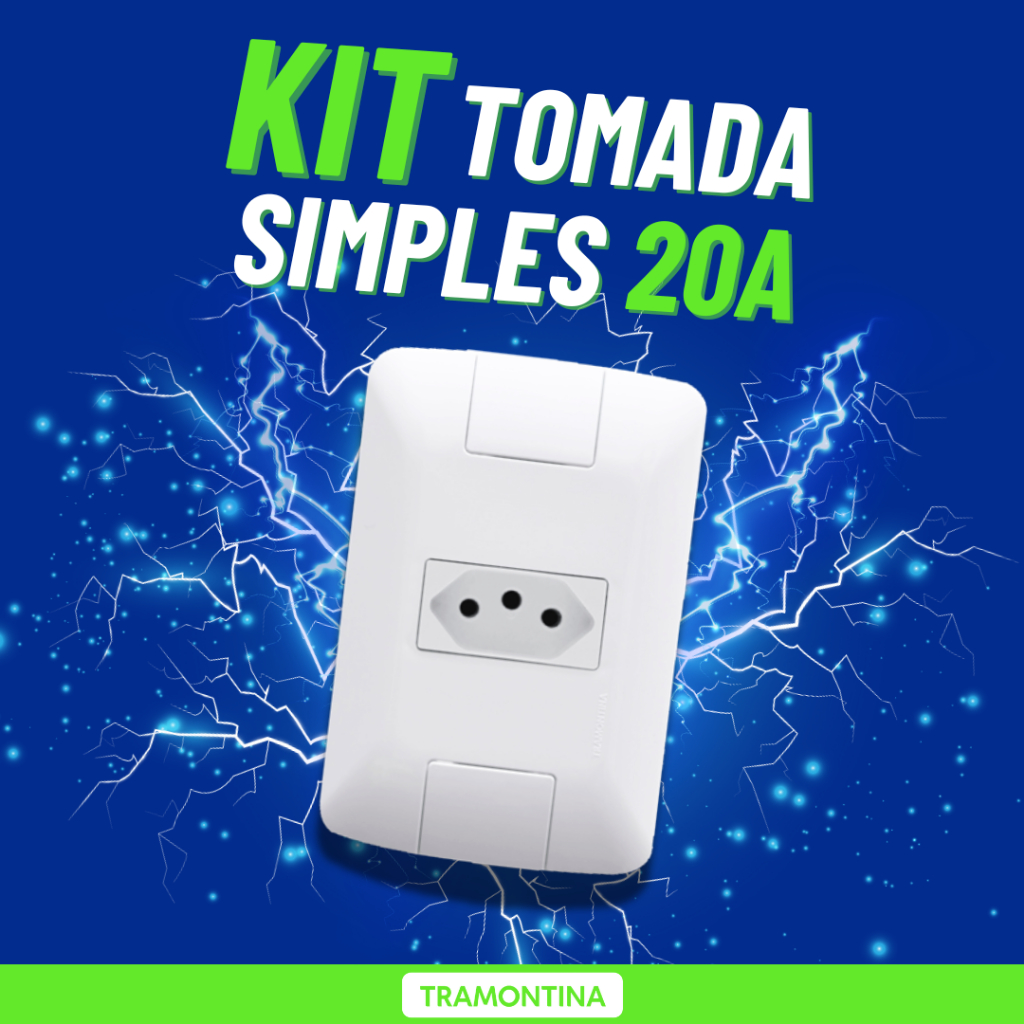 5 Tomadas Simples Tramontina 20a Aria Sem Parafuso Oferta