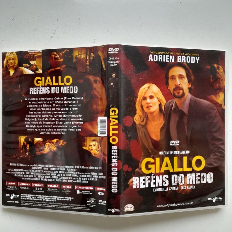 Giallo - Reféns Do Medo - Dvd - Adrien Brody - Elsa Pataky