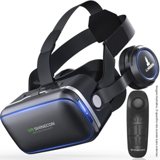 Óculos VR Realidade Virtual Lorben 3D Com Fone Ouvido Estéreo e Controle Remoto