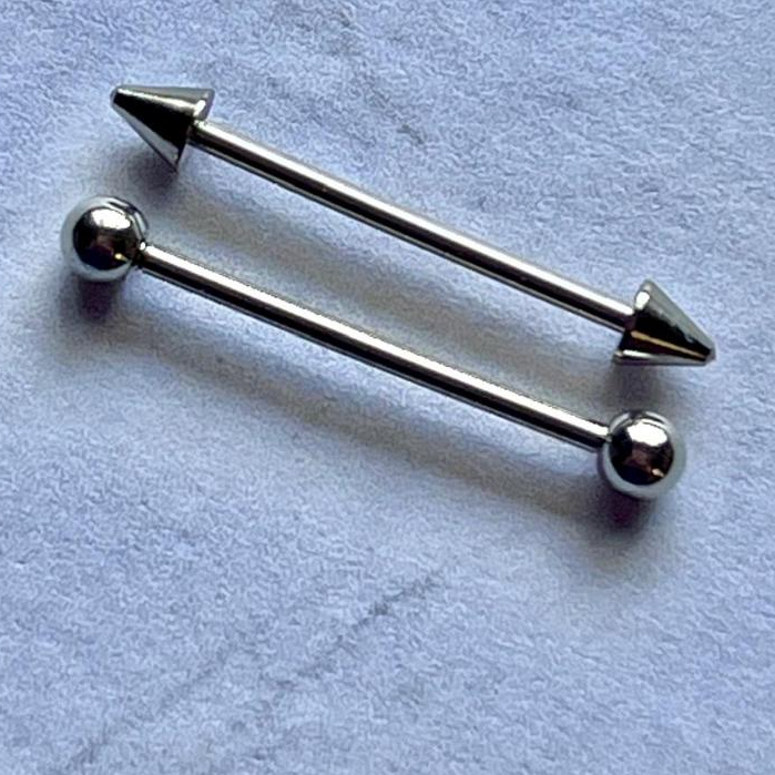 Piercing Microbell  Reto /Aço Cirurgico/Spike/ Bolinha 6,8,1,,12,14,18MM em Oferta na Shopee