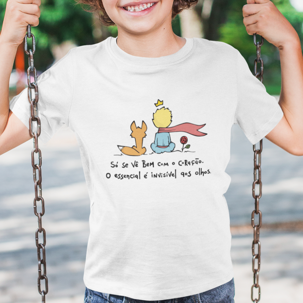 Camiseta Infantil Livro O Pequeno Príncipe Camisa Menino e Menina