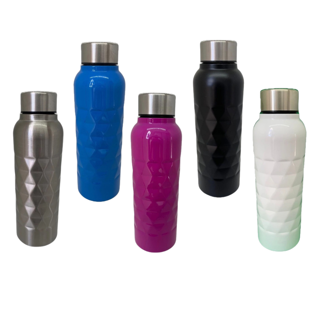Squeeze Alumínio 600 ml, Garrafa de Água, Academia, Esportes, Lazer, Tampa com Vedação Inox