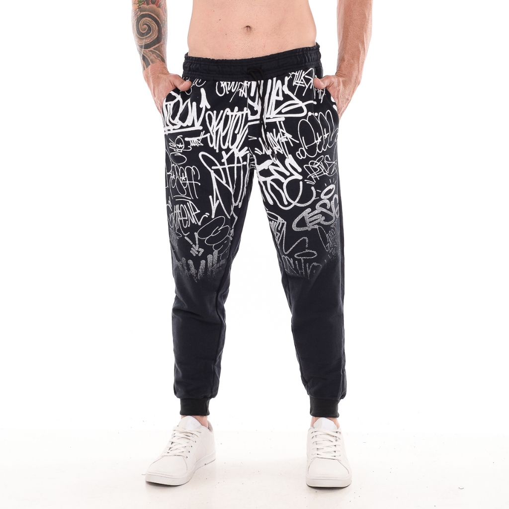 CALÇA MOLETINHO ADULTO JOGGER ESTAMPADA