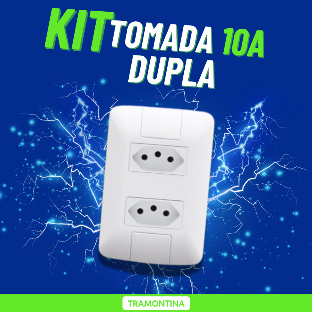 10 Tomadas Dupla Tramontina 10a Aria Sem Parafuso Oferta