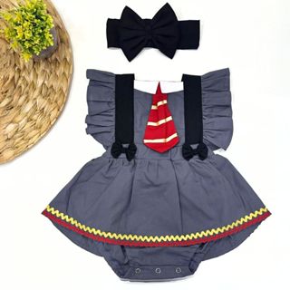 Romper Jardineira Body Temático Harry Potter Macacão Festa Mesversário Roupa Menina em Oferta na Shopee
